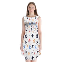 Sky birds - Airplanes Sleeveless Chiffon Dress  