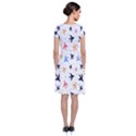 Sky birds - Airplanes Short Sleeve Front Wrap Dress View2