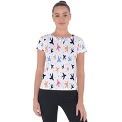 Sky birds - Airplanes Short Sleeve Sports Top 