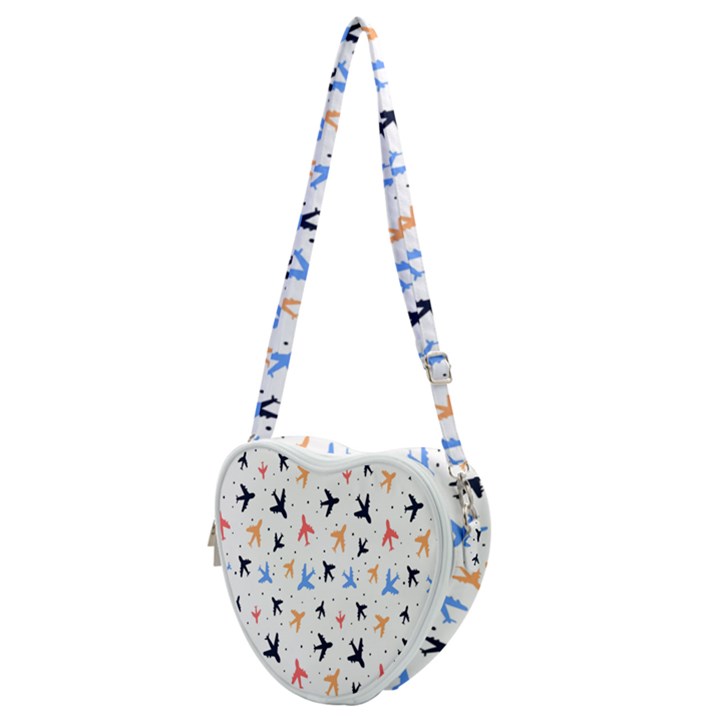 Sky birds - Airplanes Heart Shoulder Bag