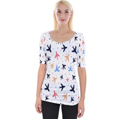 Sky birds - Airplanes Wide Neckline Tee