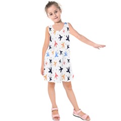 Sky birds - Airplanes Kids  Sleeveless Dress