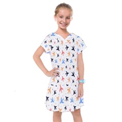 Sky birds - Airplanes Kids  Drop Waist Dress