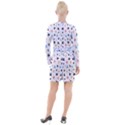 Sky birds - Airplanes Button Long Sleeve Dress View2