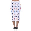 Sky birds - Airplanes Velvet Midi Pencil Skirt View2