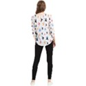 Sky birds - Airplanes Chiffon Quarter Sleeve Blouse View2