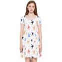 Sky birds - Airplanes Inside Out Cap Sleeve Dress View1