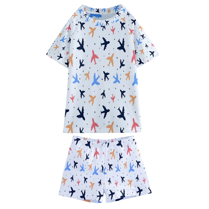 Sky birds - Airplanes Kids  Swim Tee and Shorts Set