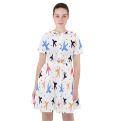 Sky Birds - Airplanes Sailor Dress by ConteMonfrey