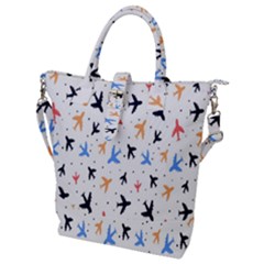 Sky birds - Airplanes Buckle Top Tote Bag