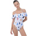 Sky birds - Airplanes Frill Detail One Piece Swimsuit View1