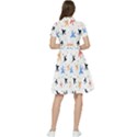 Sky birds - Airplanes Short Sleeve Waist Detail Dress View2