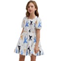 Sky birds - Airplanes Kids  Short Sleeve Dolly Dress View2