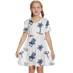 Summer Elements Kids  Short Sleeve Tiered Mini Dress by ConteMonfrey