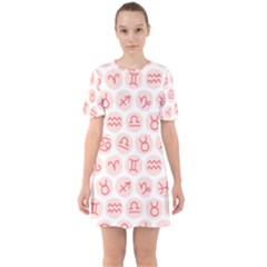 All Zodiac Signs Sixties Short Sleeve Mini Dress by ConteMonfrey