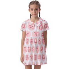 All Zodiac Signs Kids  Asymmetric Collar Dress by ConteMonfrey