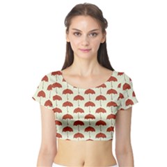 Under My Umbrella Short Sleeve Crop Top by ConteMonfrey