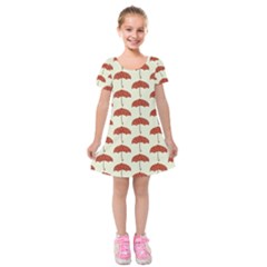 Under My Umbrella Kids  Short Sleeve Velvet Dress by ConteMonfrey