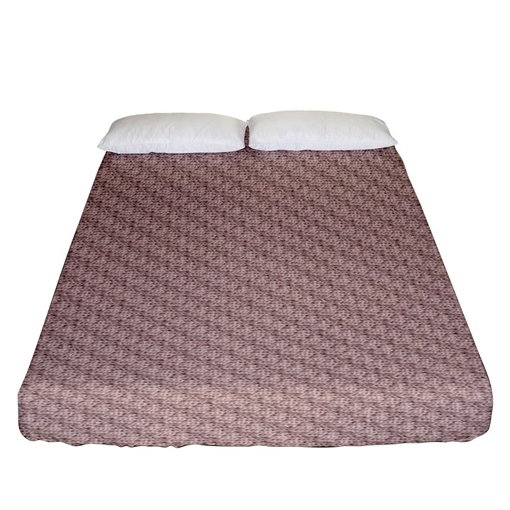 Terracotta Knit Fitted Sheet (Queen Size)