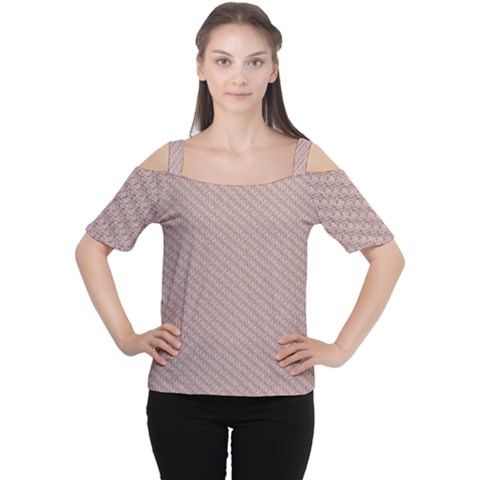 Terracotta Knit Cutout Shoulder Tee by ConteMonfrey