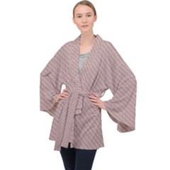 Terracotta Knit Long Sleeve Velvet Kimono  by ConteMonfrey