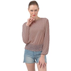 Terracotta Knit Banded Bottom Chiffon Top by ConteMonfrey