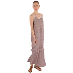 Terracotta Knit Cami Maxi Ruffle Chiffon Dress by ConteMonfrey