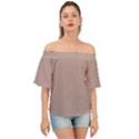 Terracotta Knit Off Shoulder Short Sleeve Top View1