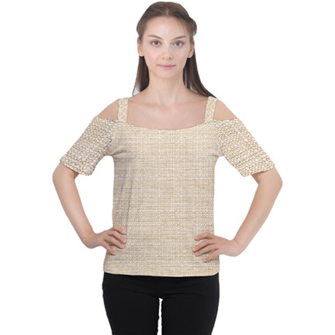 Linen Cutout Shoulder Tee by ConteMonfrey