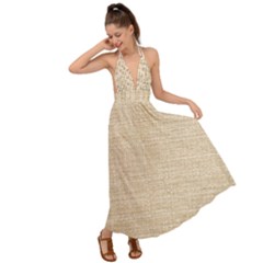 Linen Backless Maxi Beach Dress by ConteMonfrey