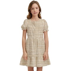 Linen Kids  Puff Sleeved Dress by ConteMonfrey