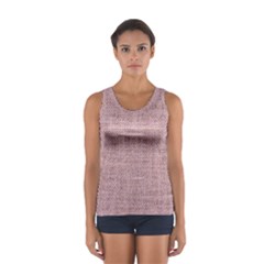 Terracotta Linen Sport Tank Top  by ConteMonfrey