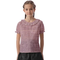 Terracotta Linen Kids  Frill Chiffon Blouse by ConteMonfrey