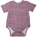 Terracotta Linen Baby Short Sleeve Onesie Bodysuit View1