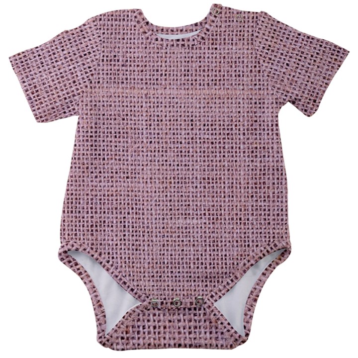 Terracotta Linen Baby Short Sleeve Onesie Bodysuit