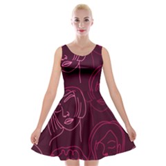 Im Only Woman Velvet Skater Dress by ConteMonfrey