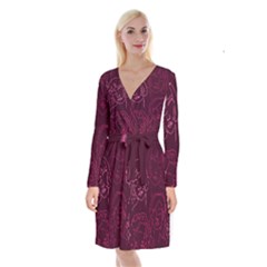 Im Only Woman Long Sleeve Velvet Front Wrap Dress by ConteMonfrey