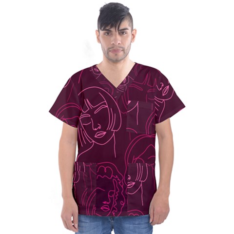 Im Only Woman Men s V-neck Scrub Top by ConteMonfrey