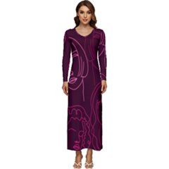 Im Only Woman Long Sleeve Velour Longline Maxi Dress by ConteMonfrey