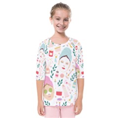 Skincare Night Kids  Quarter Sleeve Raglan Tee