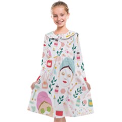 Skincare Night Kids  Midi Sailor Dress by ConteMonfrey