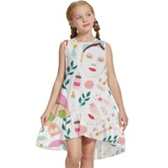 Skincare Night Kids  Frill Swing Dress by ConteMonfrey