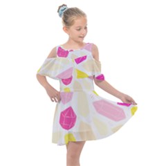 Crystal Energy Kids  Shoulder Cutout Chiffon Dress by ConteMonfrey