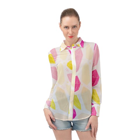 Crystal Energy Long Sleeve Chiffon Shirt by ConteMonfrey