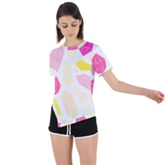 Crystal Energy Asymmetrical Short Sleeve Sports Tee by ConteMonfrey