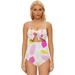 Crystal Energy Knot Front One-piece Swimsuit by ConteMonfrey