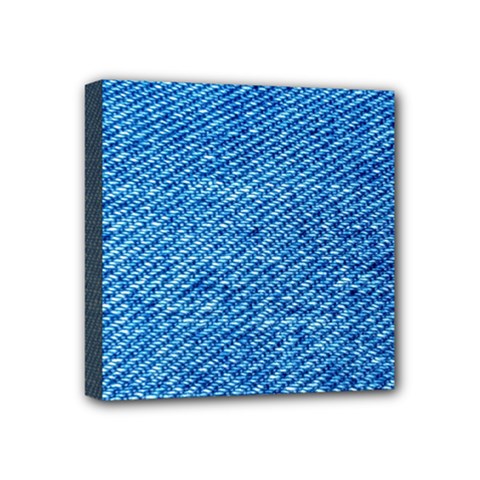 Blue Denim  Mini Canvas 4  X 4  (stretched) by ConteMonfrey