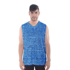 Blue Denim  Men s Basketball Tank Top by ConteMonfrey