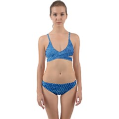 Blue Denim  Wrap Around Bikini Set by ConteMonfrey