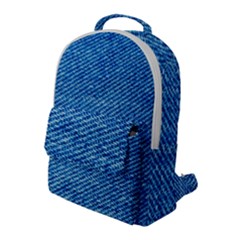 Blue Denim  Flap Pocket Backpack (large) by ConteMonfrey